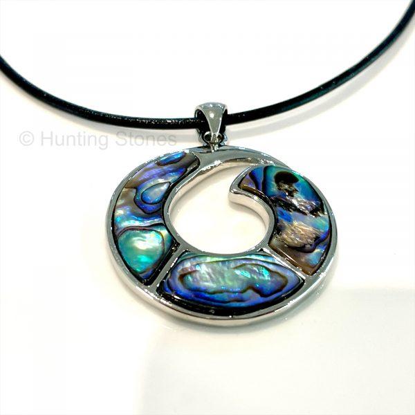 Shell Spiral Leather Necklace