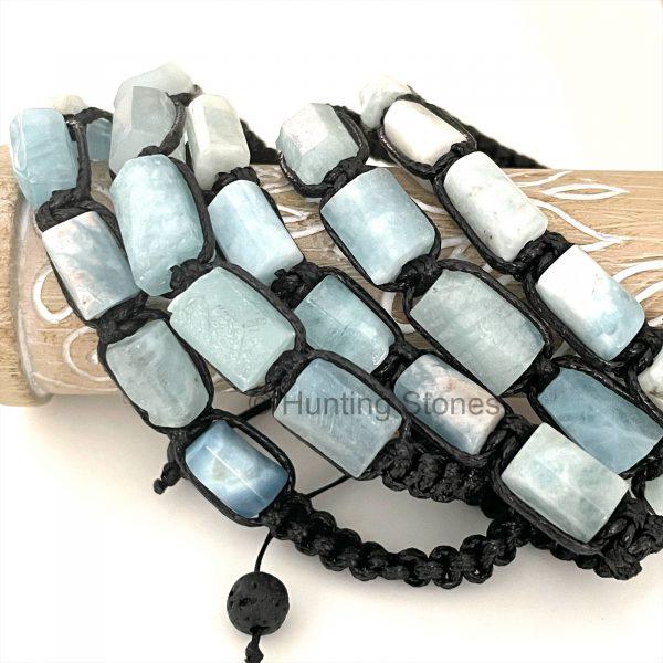 Unisex Aquamarine Crystal Bracelet