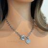 Silver Proverb Heart Necklace