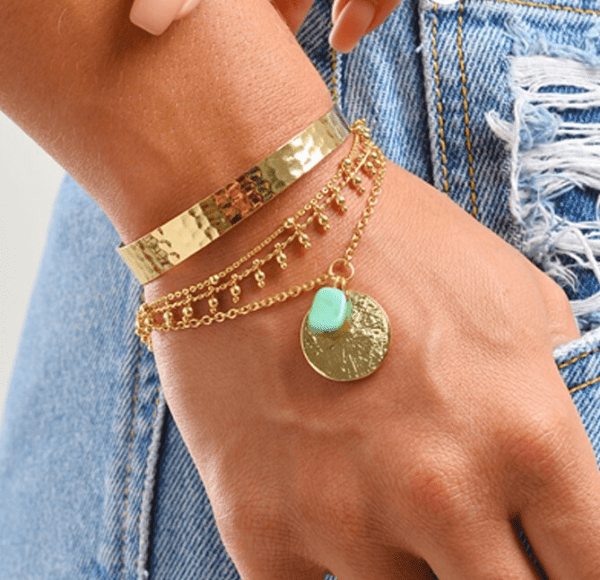 Gold Layer Bracelet Set