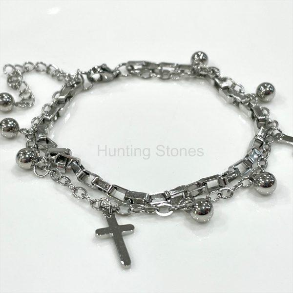 Silver Cross Bracelet