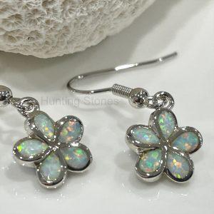 Flower Fire Opal Earrings