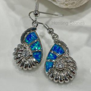 Shell Fire Opal Earrings