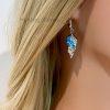 Shell Fire Opal Earrings