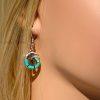 Spiral Fire Opal Earrings