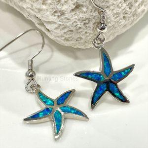 Starfish Fire Opal Earrings