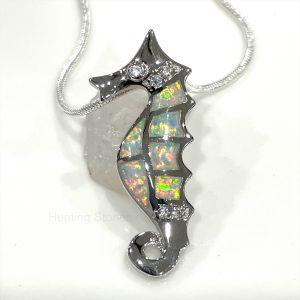 Seahorse Fire Opal Necklace