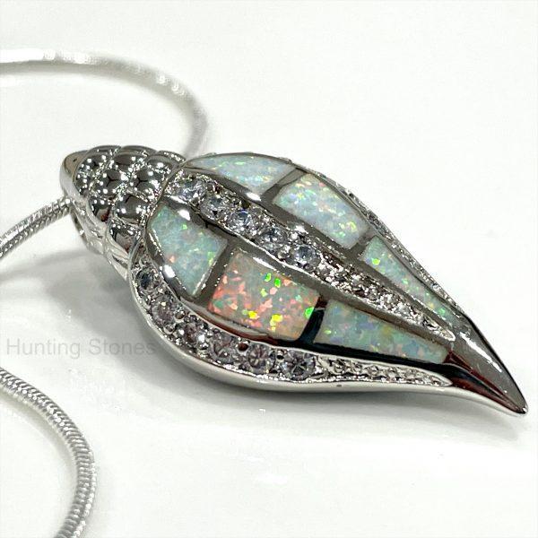 Shell Fire Opal Necklace