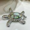 Sea Turtle Fire Opal Necklace