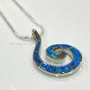 Spiral Fire Opal Necklace