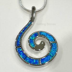 Spiral Fire Opal Necklace