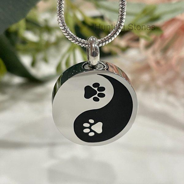Yin Yang Pet Memorial Urn Necklace
