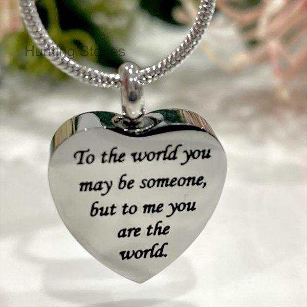 Silver Heart Memorial Urn Necklace