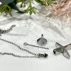 Silver Wing Cross Memorial Urn Necklace