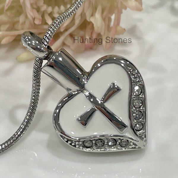 Silver Heart Memorial Urn Necklace