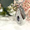 Crystal Teardrop Memorial Urn Necklace