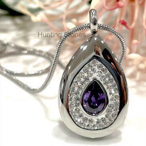 Crystal Teardrop Memorial Urn Necklace