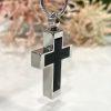 Silver Cross Memorial Urn Necklace