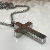 Silver Cross Memorial Urn Necklace