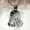 Silver Heart Memorial Urn Necklace