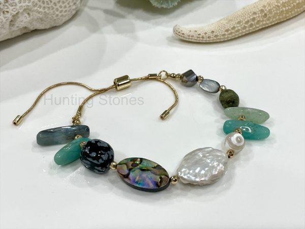 Gold Amazonite Slide Bracelet