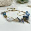 Gold Lapis Lazuli Slide Bracelet