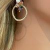 Crystal Drop Hoop Earrings