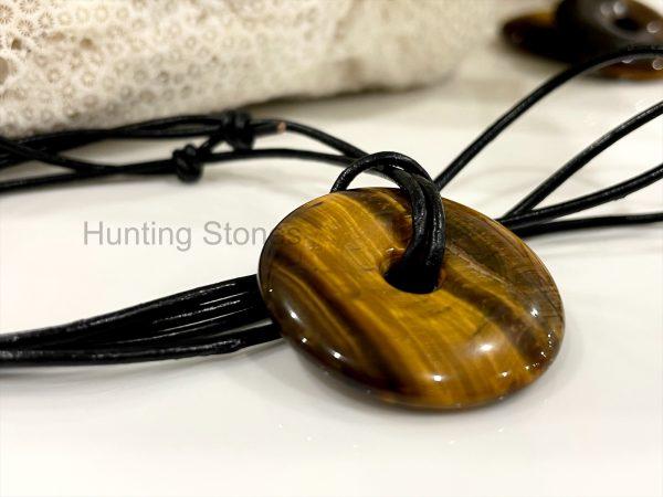 Tigers Eye Leather Necklace