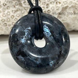 Dark Natural Labradorite Gemstone Necklace