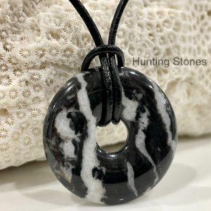 Unisex Natural Zebra Jasper Gemstone Necklace