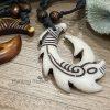 Unisex Tribal Maori Fish Hook Surfer Necklace