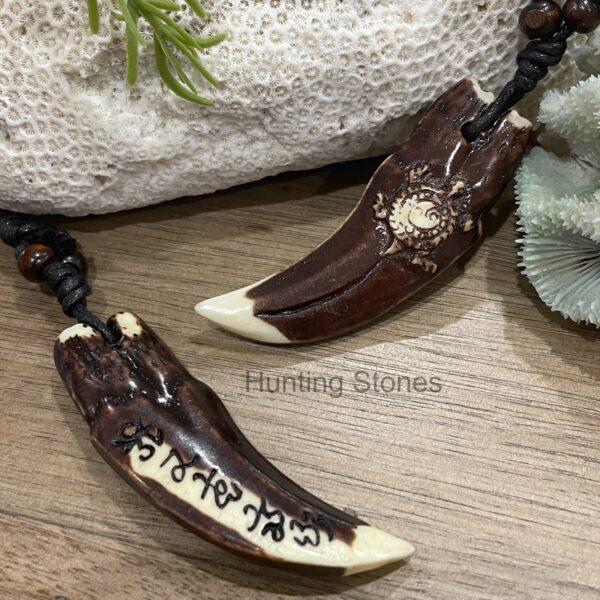 Unisex Whale Tooth Turtle Surfer Necklace