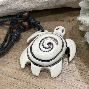 Unisex Tribal Koru Turtle Surfer Necklace