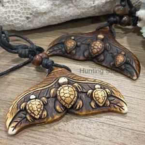 Unisex Whale Tail Turtle Surfer Necklace