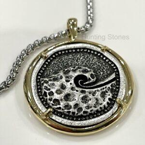 Unisex Ocean Wave Coin Necklace