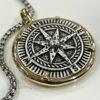 Unisex Compass Coin Necklace