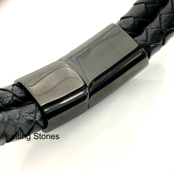 Men's Braided Genuine Leather Bracelet - Unisex