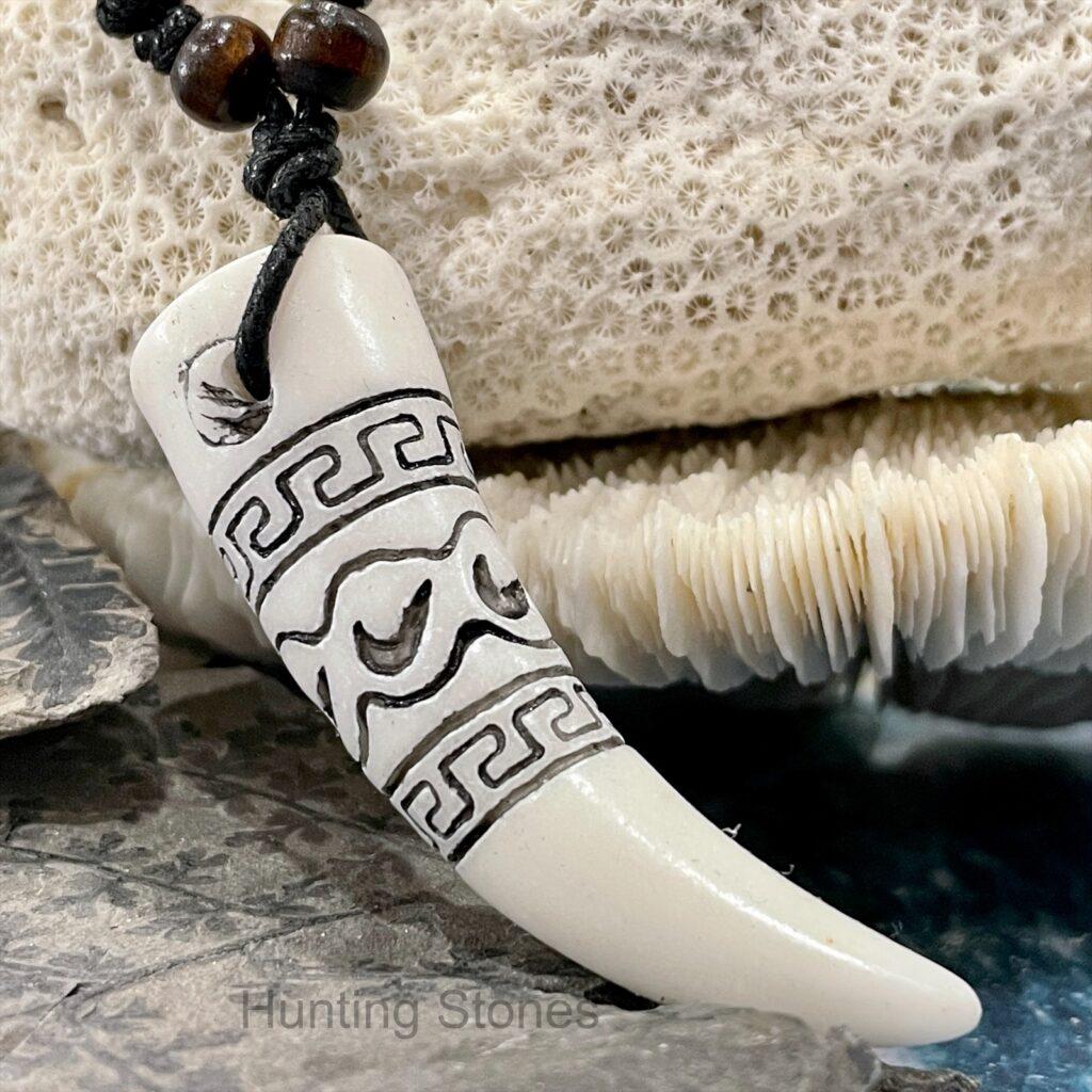 Unisex Tribal Whale Tooth Surfer Necklace - Happiness Protection ...