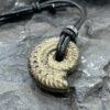Stunning Ammonite Pyrite Fossil and Hematite necklace