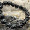 Unisex Natural Howlite Black Skull bracelet