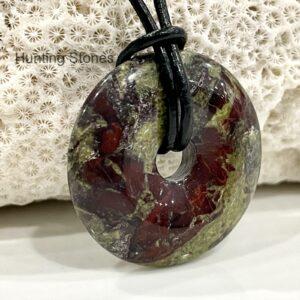 Unisex Natural Dragon Blood Jasper Gemstone necklace