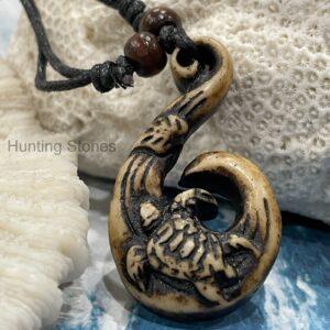 Unisex Tribal Maori Koru Turtle Surfer Necklace - Happiness Long Life Good Luck