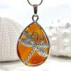 Carnelian Dragonfly Natural Crystal Necklace