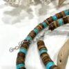 Unisex Natural Coconut and Howlite Stone Heishi Bead Necklace