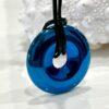 Unisex Titanium Blue Natural Hematite Gemstone Necklace
