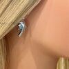 Stunning Blue Fire Opal Palm Tree Earrings