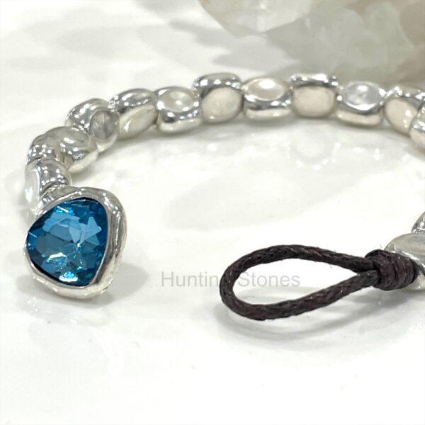 Beautiful Blue Glass Crystal Drop Bracelet