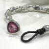 Beautiful Pink Glass Crystal Teardrop Bracelet