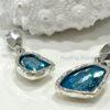 Beautiful Blue Glass Crystal Bracelet and Drop Earrings 19cm