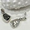 Stunning Ice Black Glass Crystal Bracelet - Matching Drop Earrings 19cm